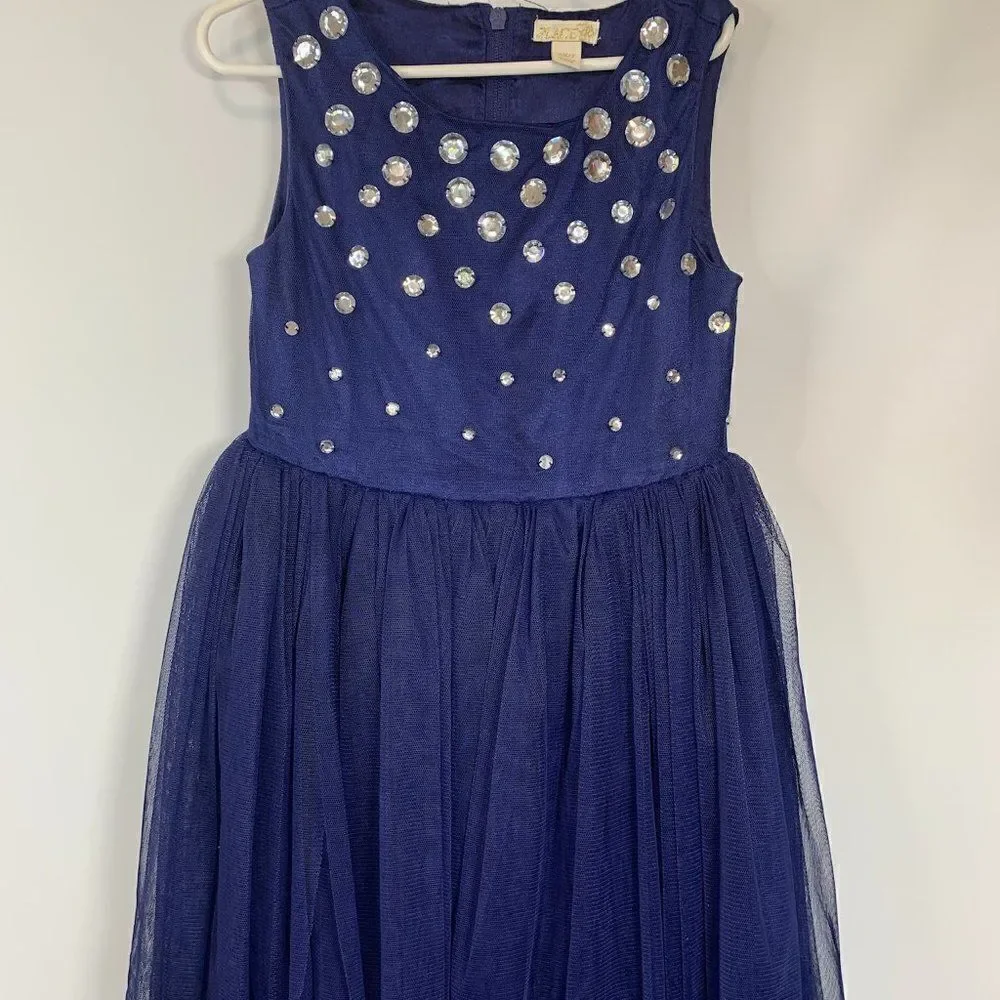Place Jeweled Blue Dress